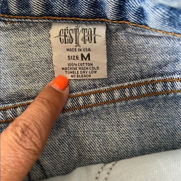 CEST TOI Denim Blue Jean Shorts Sz M - Picture 4 of 8